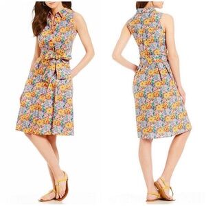 ANTONIO MELANI  Peplum Sundress Sleeveless Size 8 Liberty Fabric